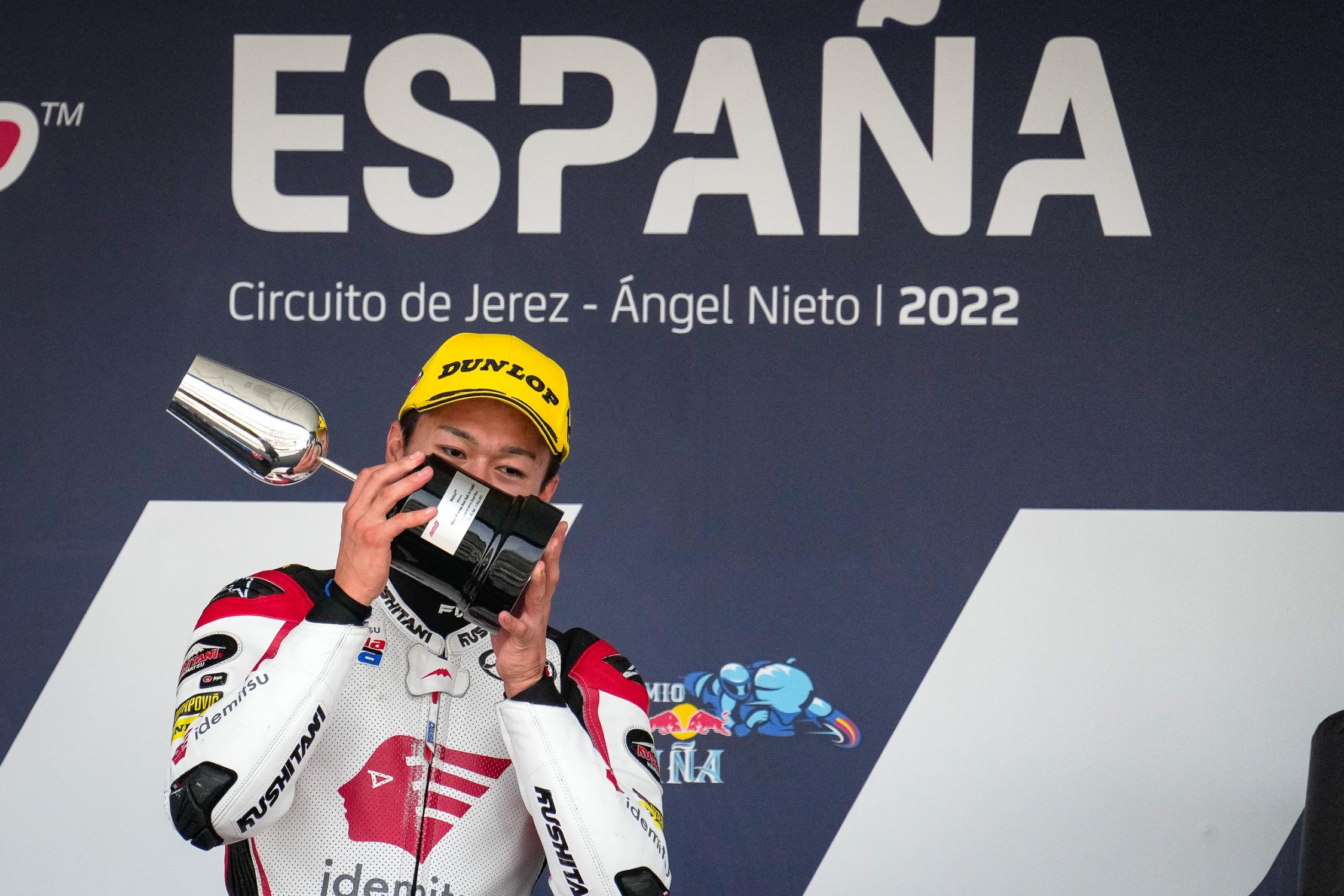 Featured image for “Moto2: Ogura Wins from Pole in Spain”