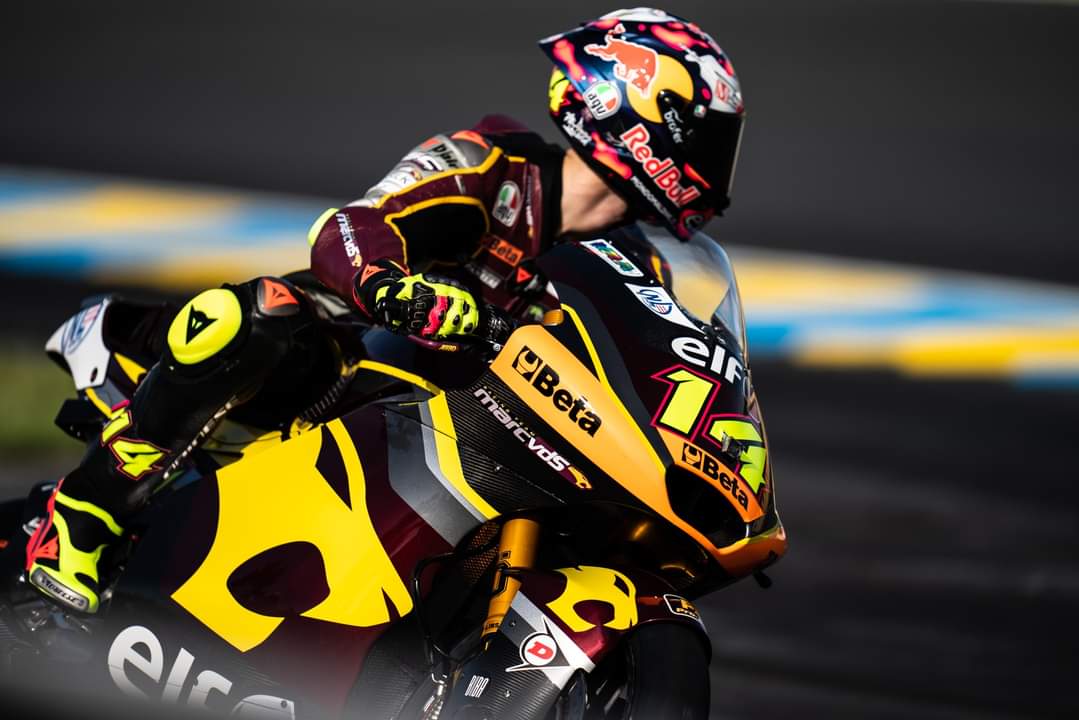 Featured image for “Moto2: Tony Arbolino Wins the Restarted Moto2 Race in Le Mans.”
