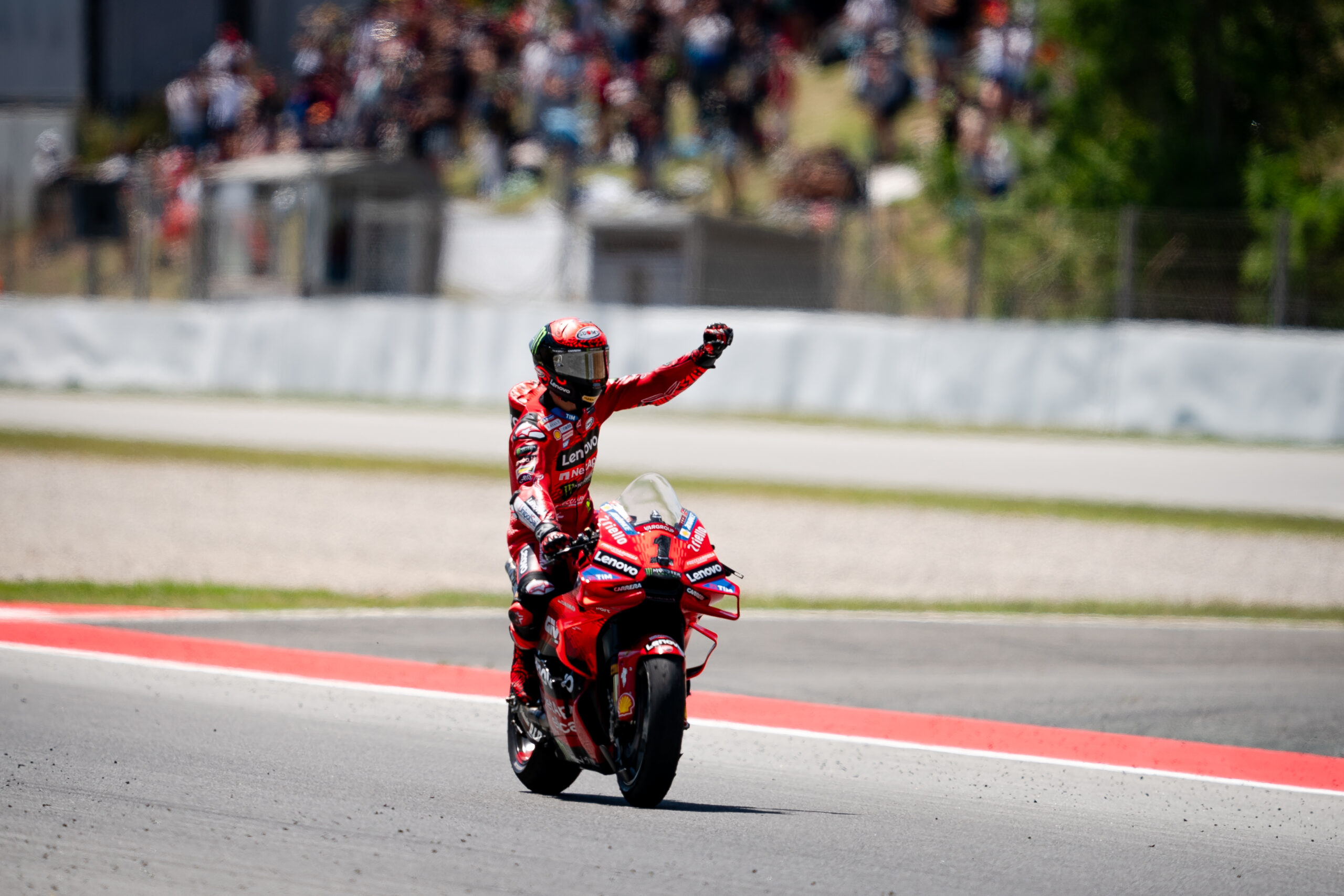 Featured image for “MotoGP: Francesco Bagnaia Takes his First Victory at the Circuit de Catalunya”
