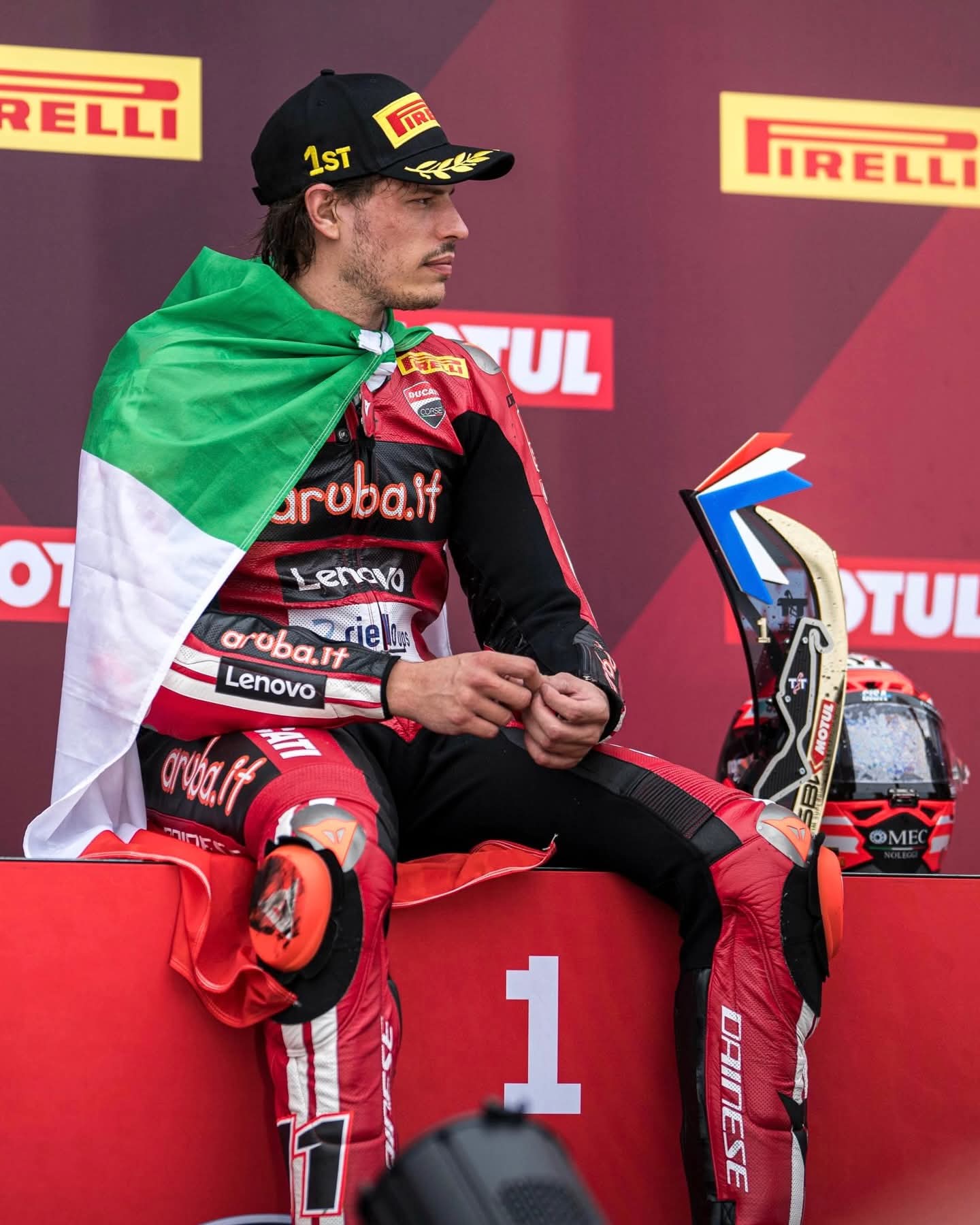 Featured image for “WSBK: Nicolo Bulega Makes It a Hat-Trick of Hat-Tricks with Victory at Race Two in Assen”