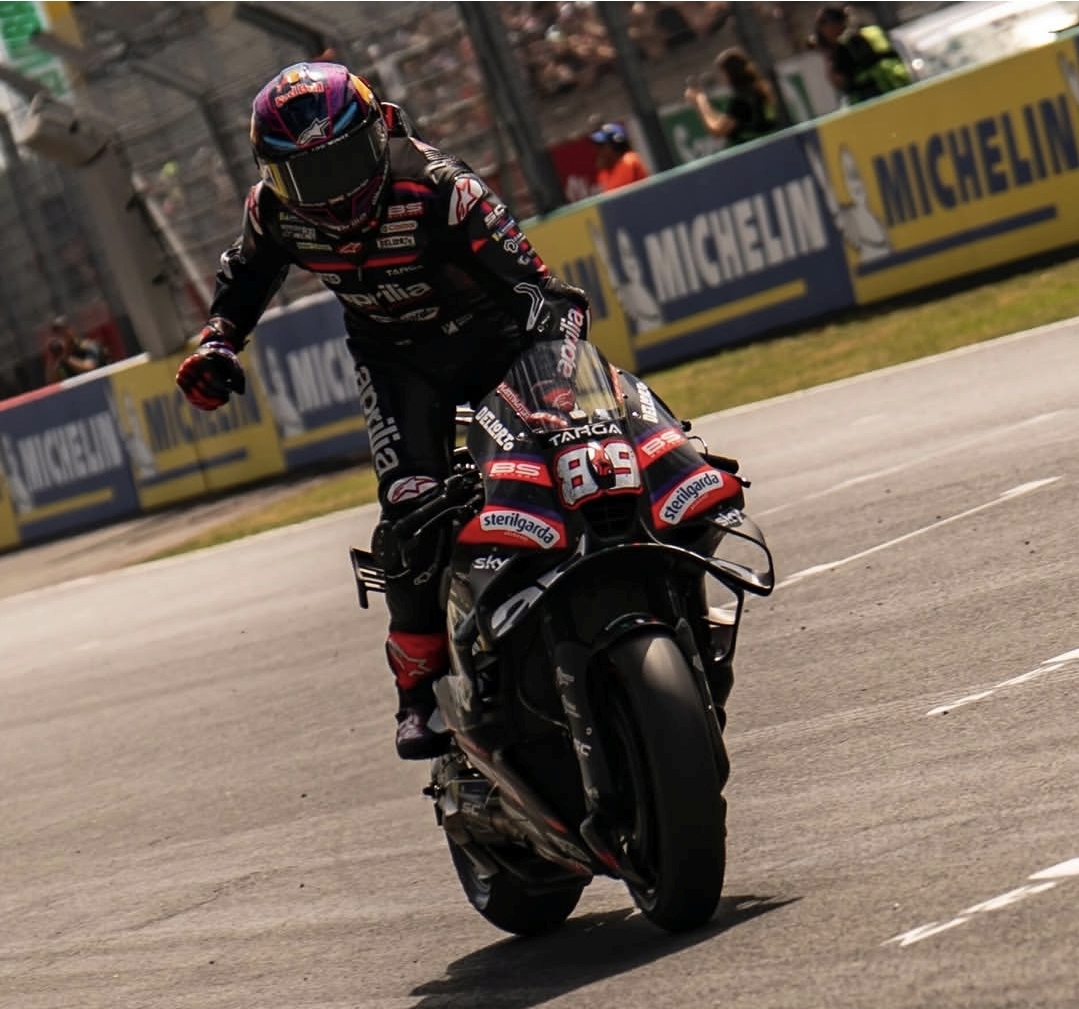 Featured image for “MotoGP: Jorge Martin Takes His First Double Since Le Mans 2024 as Aprilia Achieve Their First Podium Lockout”